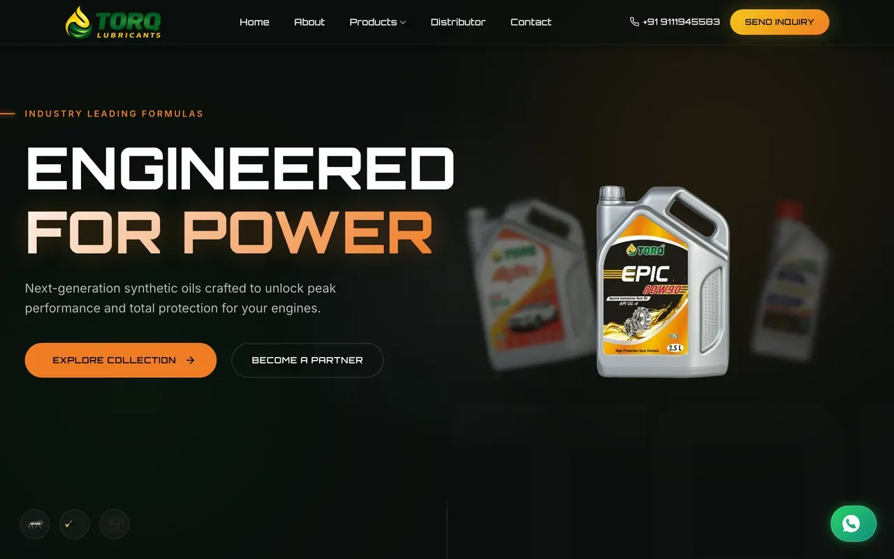 TORQ Lubricants website